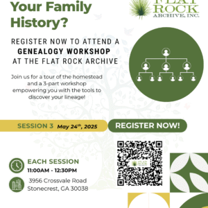 Flat Rock Archive Genealogy Workshop